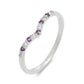 Anillo de Plata con Amatista de Brasil y Topacio Blanco