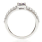 Anillo de Plata con Amatista de Brasil y Topacio Blanco