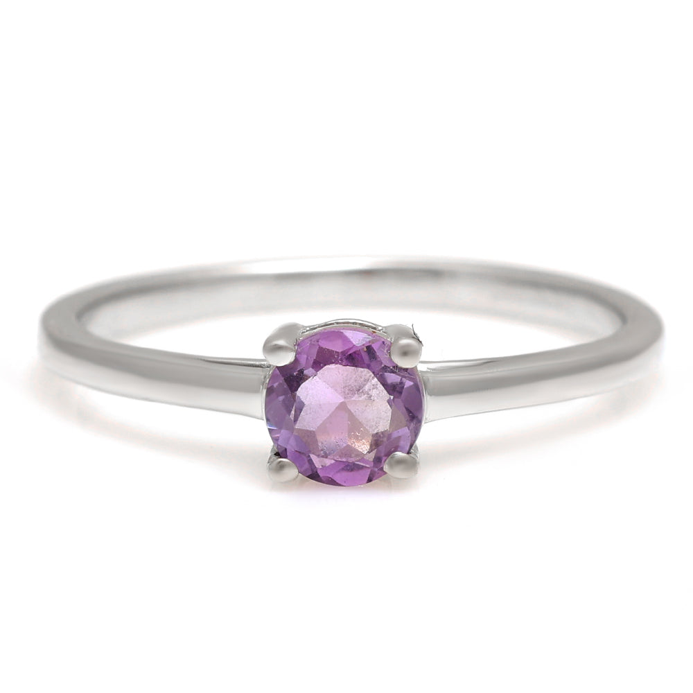 Anillo de Plata con Amatista de Brasil