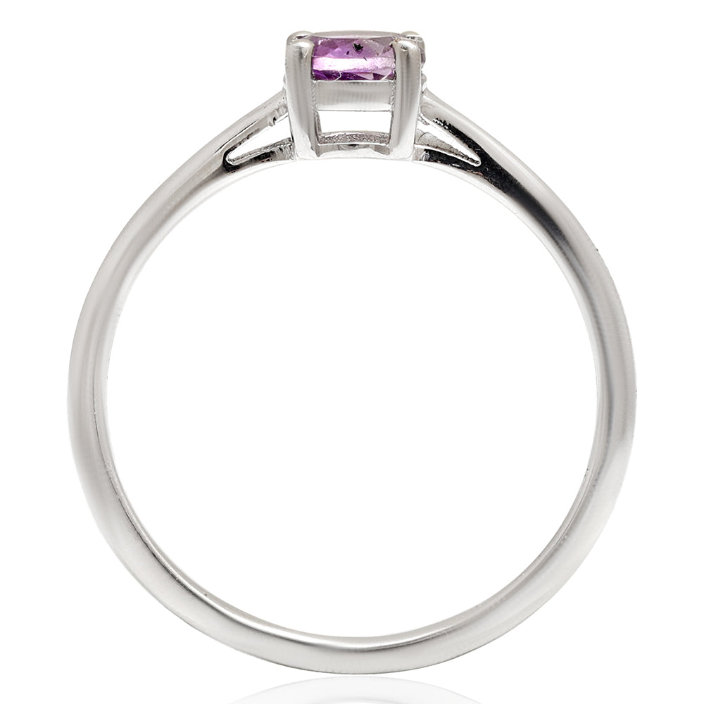 Anillo de Plata con Amatista de Brasil 5 
