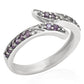 Anillo de Plata con Amatista de Brasil y Topacio Blanco