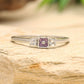 Anillo de Plata con Amatista de Brasil y Topacio Blanco