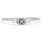 Anillo de Plata con Amatista de Brasil y Topacio Blanco