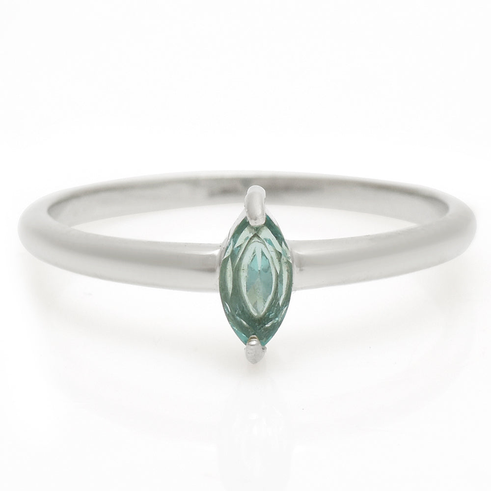 Anillo de Plata con Apatita azul de Madagascar 1 