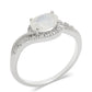 Anillo de Plata con Piedra Lunar Arco Iris