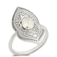 Anillo de Plata con Piedra Lunar Arco Iris