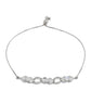 Pulsera de Plata con Piedra Lunar Arco Iris y Topacio Blanco