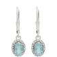 Pendientes de Plata con Apatita azul de Madagascar y Topacio Blanco