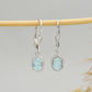 Pendientes de Plata con Apatita azul de Madagascar y Topacio Blanco