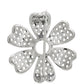 Broche de Plata con Piedra Lunar Arco Iris y Topacio Blanco