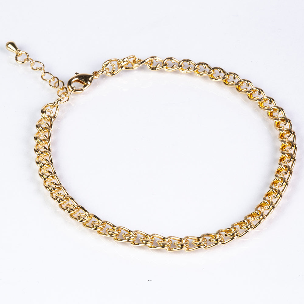 Conjunto de Aleación Bañado en Oro ( Collar +Pulsera ) 2 