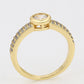 Anillo de Aleación Bañado en Oro con Cristal Emporia® Blanco