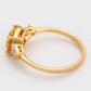 Anillo de Aleación Bañado en Oro con Cristal Emporia® Amarillo y Cristal Emporia® Blanco