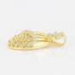 Conjunto de Aleación Bañado en Oro con Cristal Emporia® Blanco ( Pendientes +Colgante )
