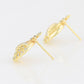Conjunto de Aleación Bañado en Oro con Cristal Emporia® Blanco ( Pendientes +Colgante )