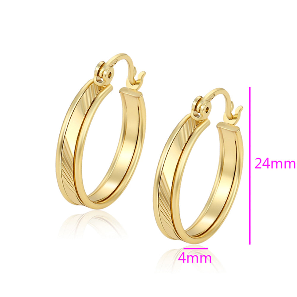 Pendientes de Aleación Bañado en Oro 2 