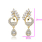 Pendientes de Aleación Bañado en Oro con Cristal Emporia® Blanco