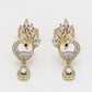 Pendientes de Aleación Bañado en Oro con Cristal Emporia® Blanco