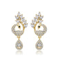 Pendientes de Aleación Bañado en Oro con Cristal Emporia® Blanco