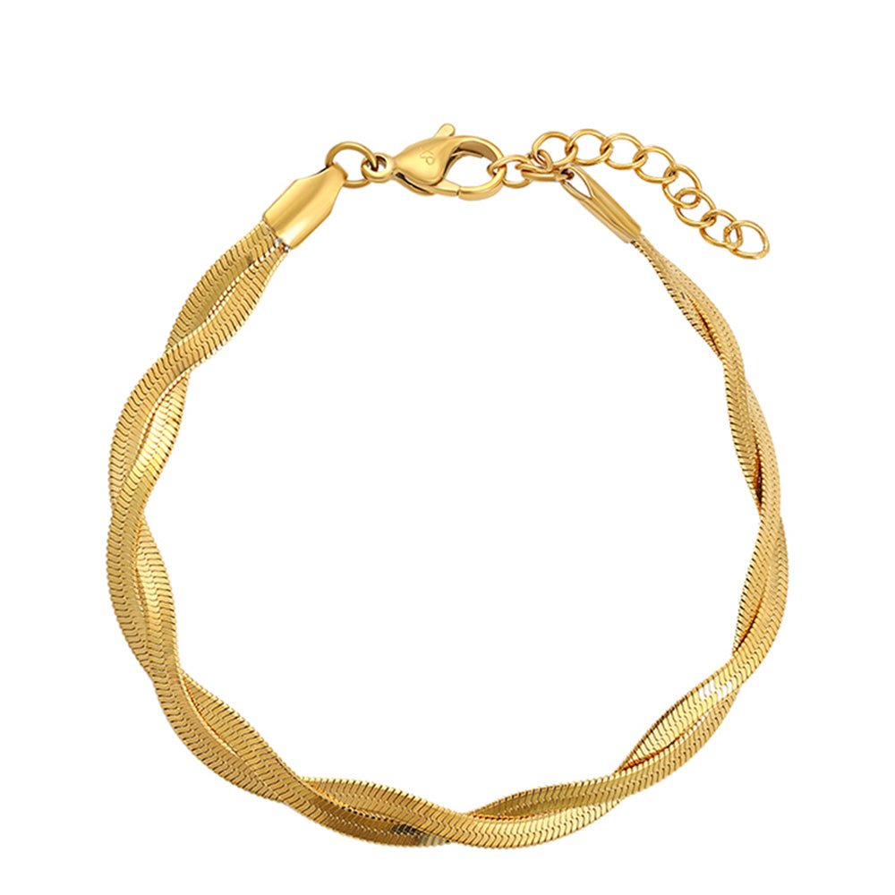 Pulsera de Aleación Bañado en Oro 1 