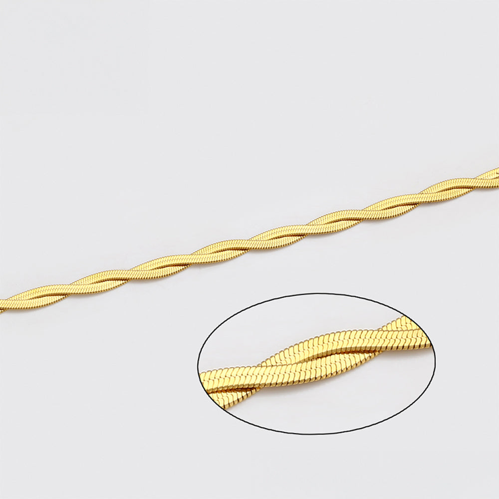 Pulsera de Aleación Bañado en Oro