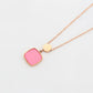 Collar de Aleación Bañado en Oro con Cristal Emporia® Rosa