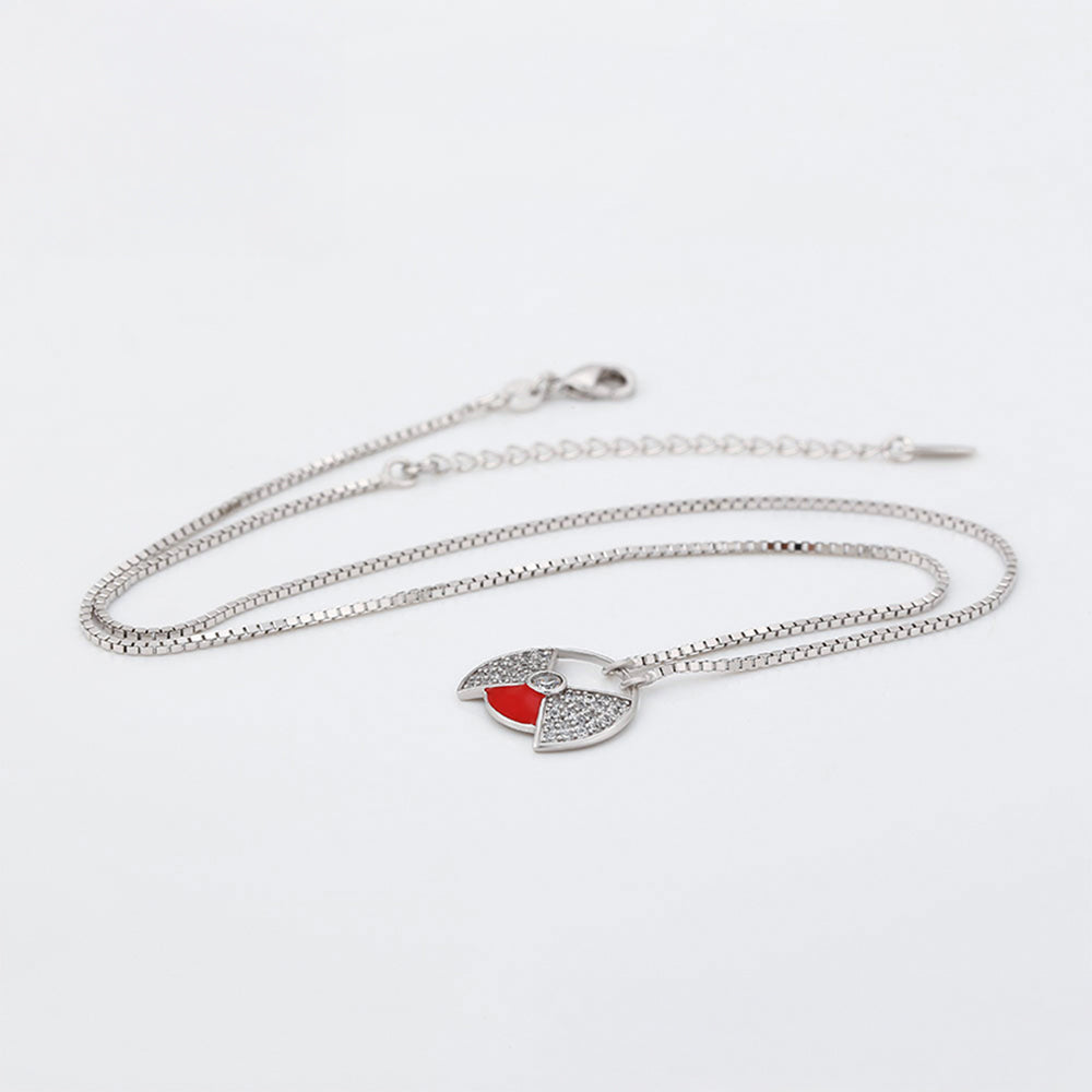 Collar de Aleación Bañado en Oro con Cristal Emporia® Rojo