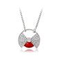 Collar de Aleación Bañado en Oro con Cristal Emporia® Rojo