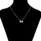 Collar de Aleación Bañado en Oro con Cristal Emporia® Rojo