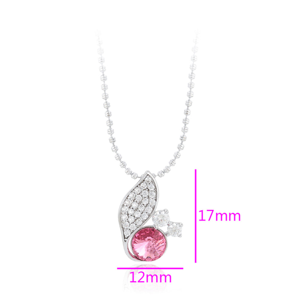Collar de Aleación Bañado en Oro con Cristal Emporia® Rosa 2 