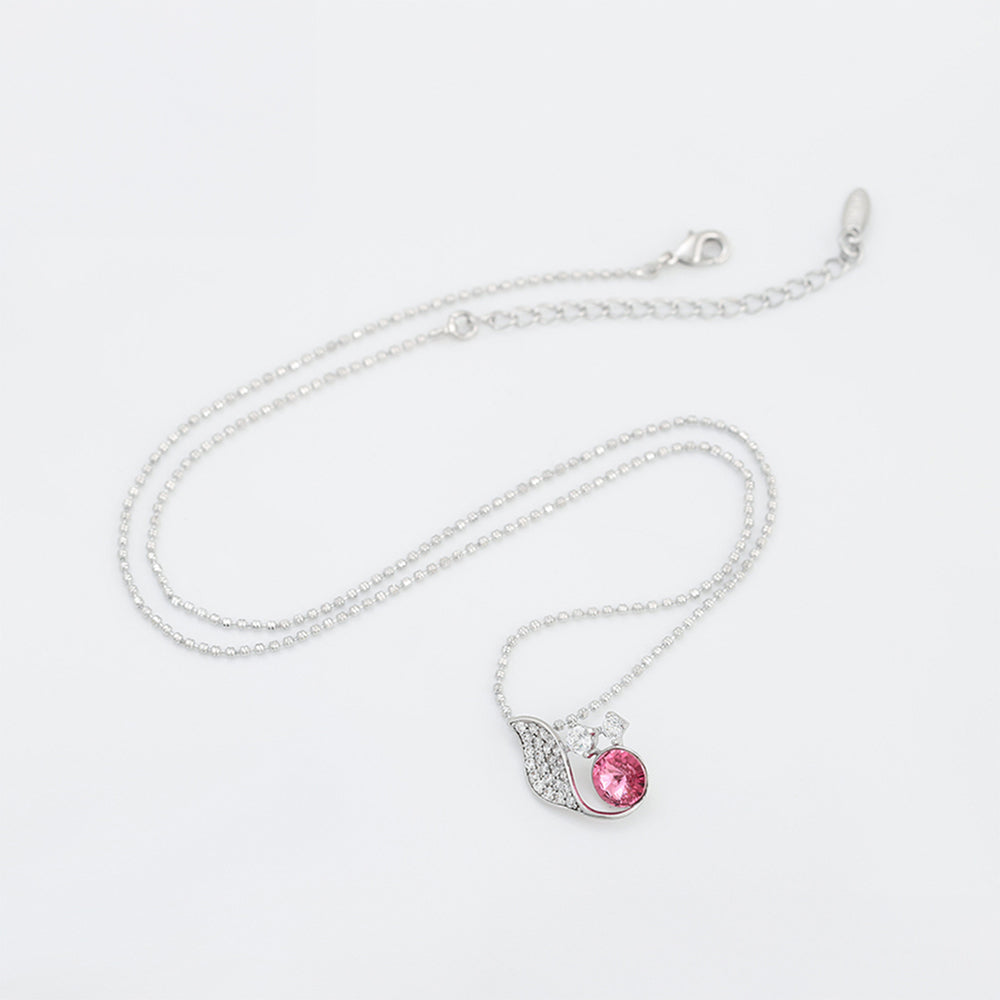 Collar de Aleación Bañado en Oro con Cristal Emporia® Rosa 3 