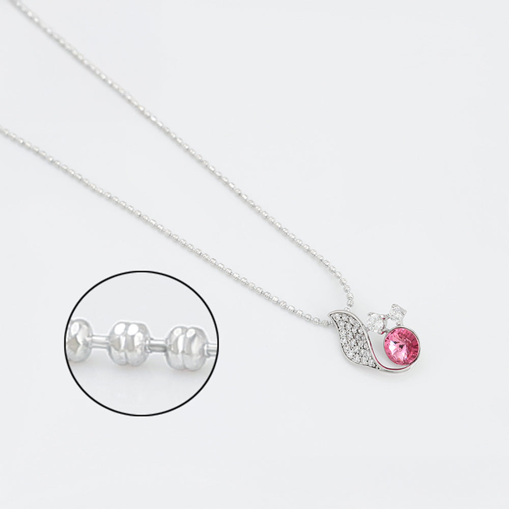Collar de Aleación Bañado en Oro con Cristal Emporia® Rosa
