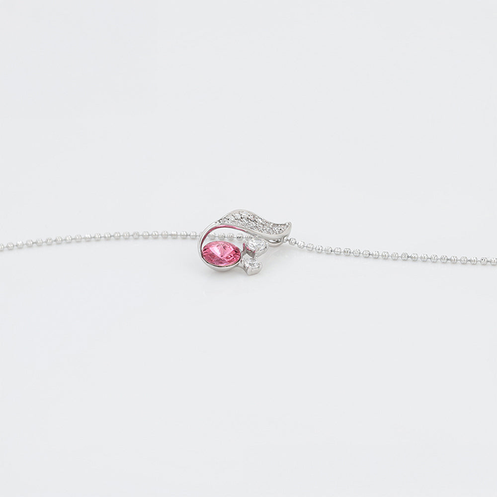 Collar de Aleación Bañado en Oro con Cristal Emporia® Rosa 5 