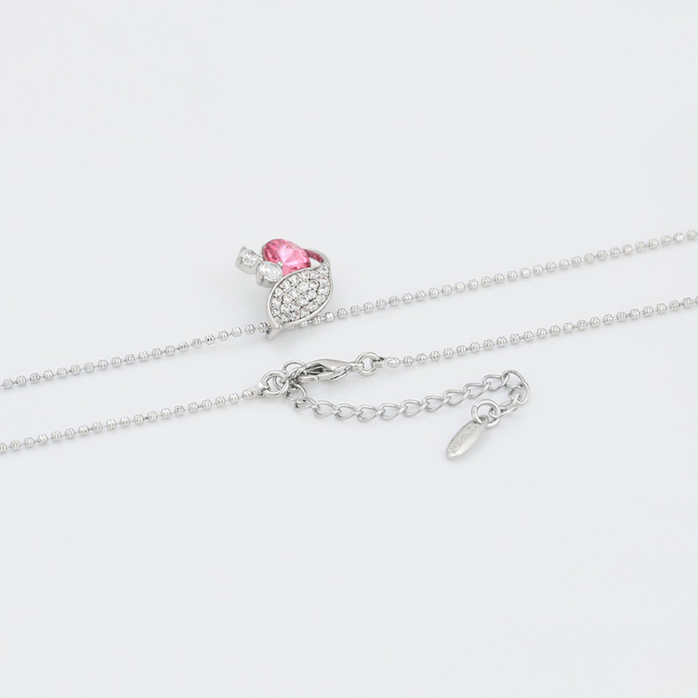 Collar de Aleación Bañado en Oro con Cristal Emporia® Rosa 6 