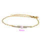 Pulsera de Aleación Bañado en Oro con Perla de cristal y Cristal Emporia® Blanco