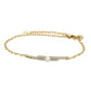 Pulsera de Aleación Bañado en Oro con Perla de cristal y Cristal Emporia® Blanco