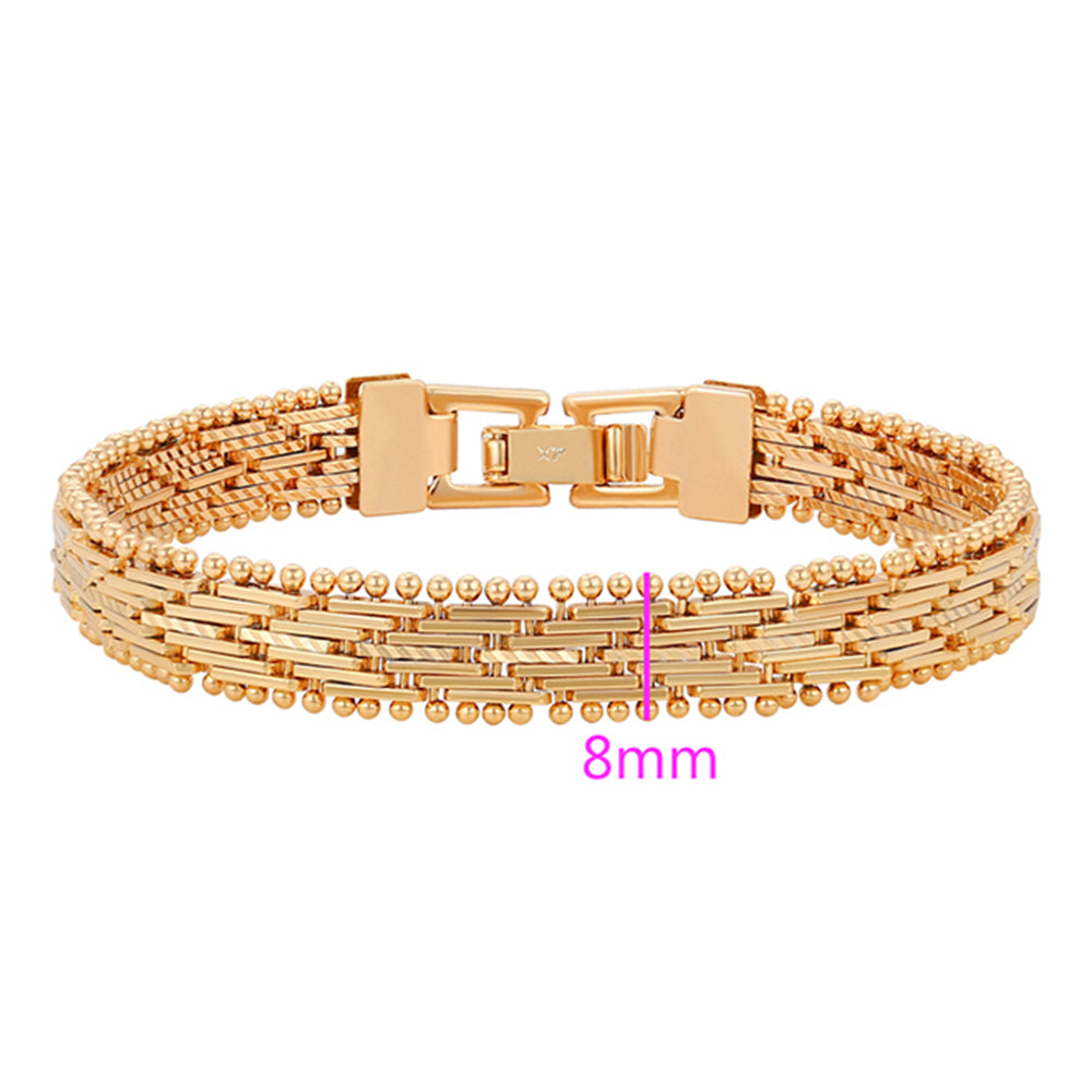 Pulsera de Aleación Bañado en Oro 2 
