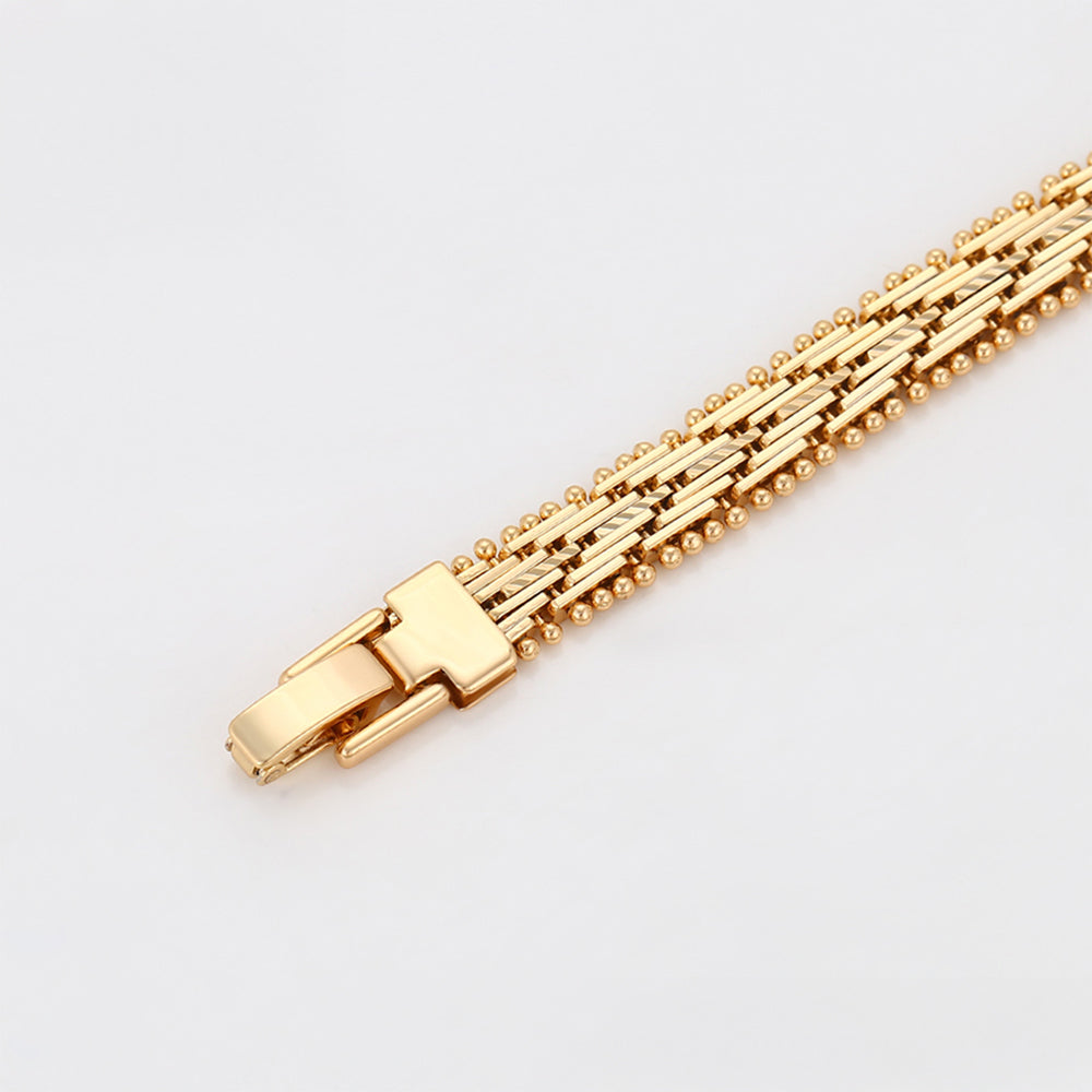 Pulsera de Aleación Bañado en Oro 5 