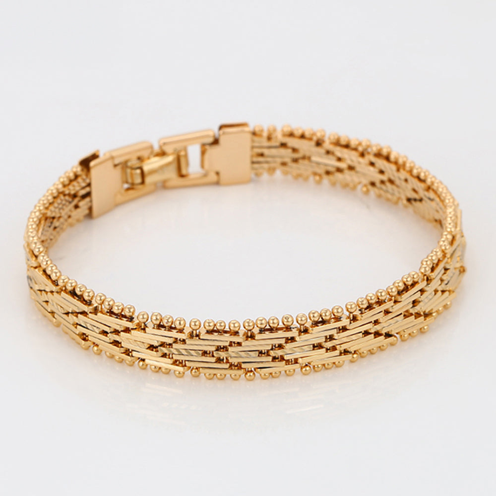 Pulsera de Aleación Bañado en Oro 6 