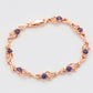 Pulsera de Aleación Bañado en Oro con Cristal Emporia® Púrpura