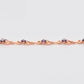 Pulsera de Aleación Bañado en Oro con Cristal Emporia® Púrpura