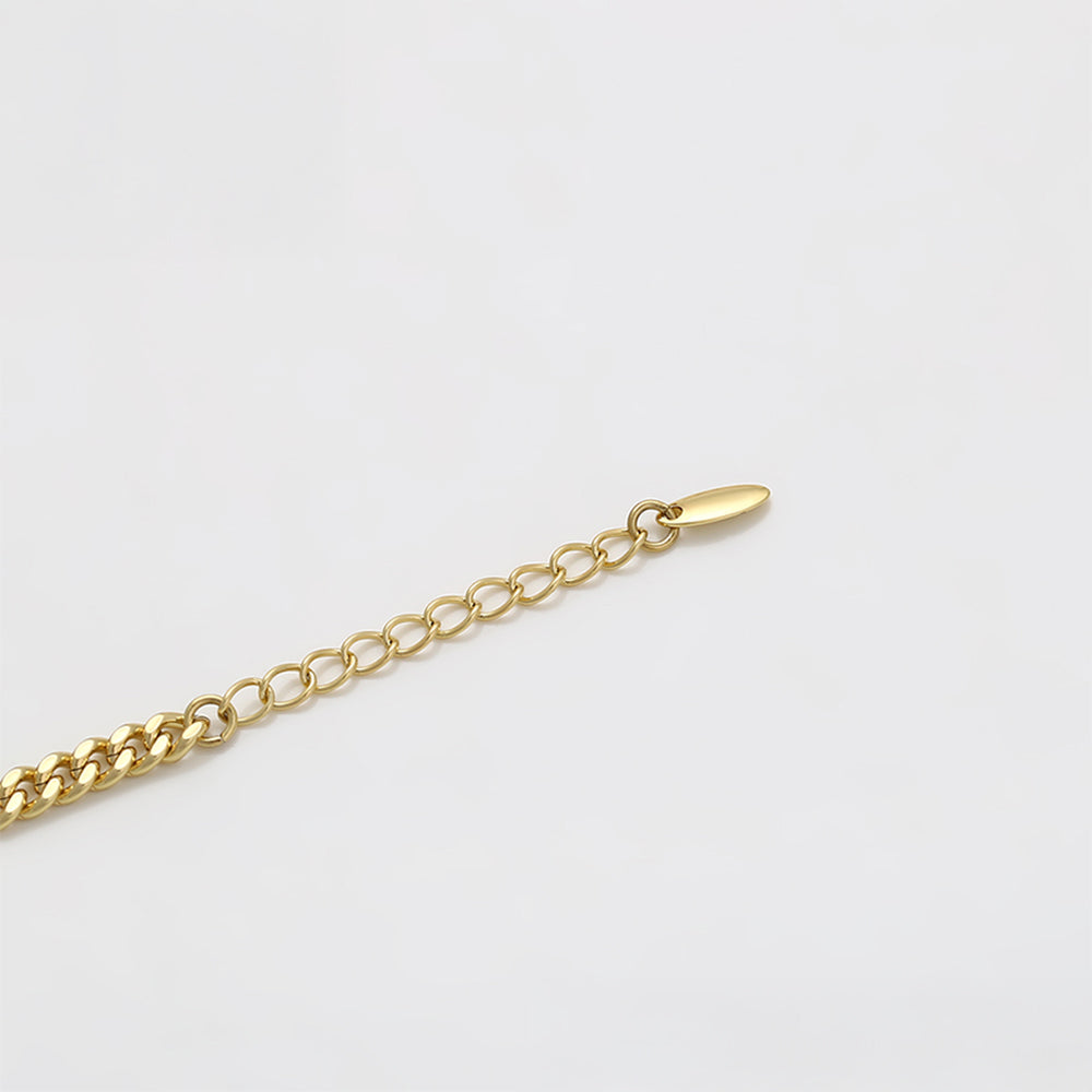 Pulsera de Aleación Bañado en Oro con Cristal Emporia® Azul 4 