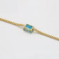 Pulsera de Aleación Bañado en Oro con Cristal Emporia® Azul