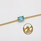 Pulsera de Aleación Bañado en Oro con Cristal Emporia® Azul
