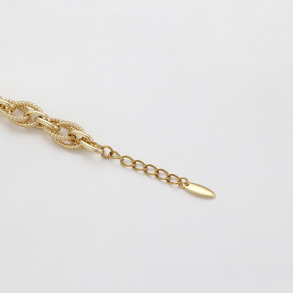 Pulsera de Aleación Bañado en Oro 3 