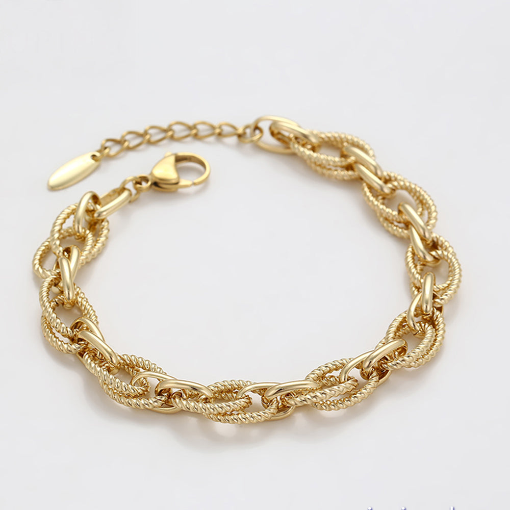 Pulsera de Aleación Bañado en Oro 6 
