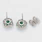 Pendientes de Aleación Bañado en Oro con Cristal Emporia® Verde y Cristal Emporia® Blanco