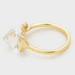 Anillo de Aleación Bañado en Oro con Cristal Emporia® Blanco