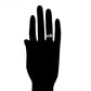 Anillo de Aleación Bañado en Oro con Cristal Emporia® Blanco