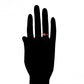 Anillo de Aleación Bañado en Oro con Cristal Emporia® Rojo